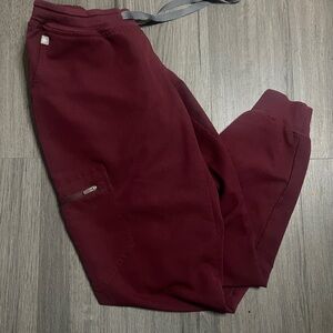 Figs Technical Collection Womens  Maroon Jogger Pants
